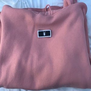 pink hoodie